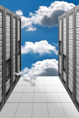 A Conceptual vision of a Datacenter on the cloud (Cloud Computing) Stock Photo - 10164740